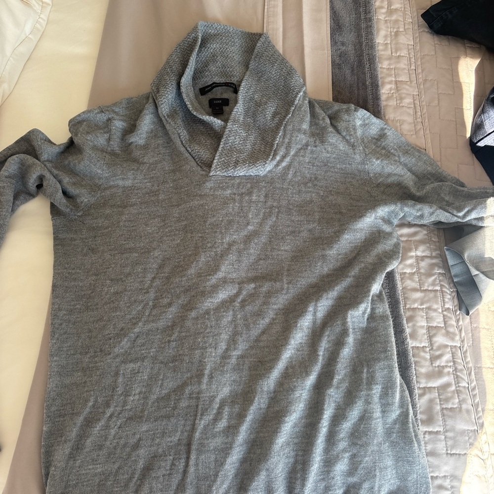 John Varvatos Gray Turtleneck Sweater